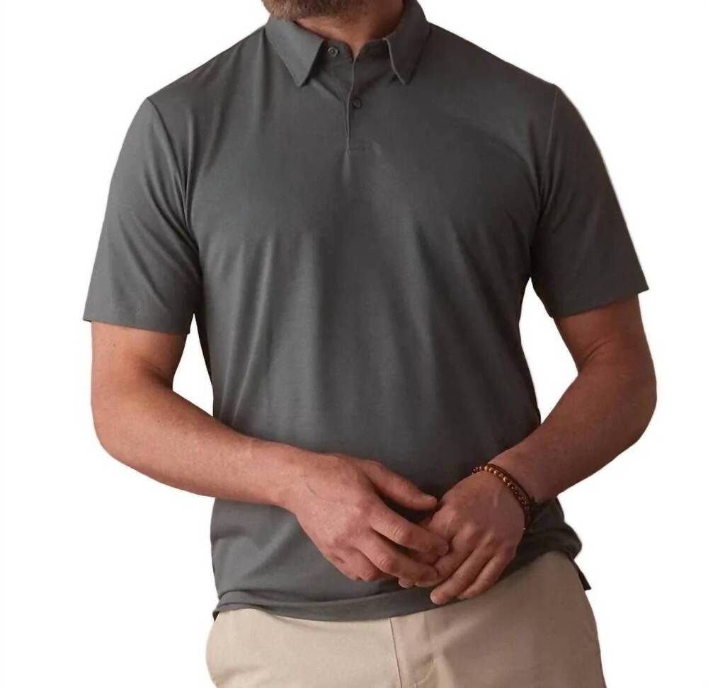 NEW THE NORMAL BRAND men's stretch performance polo shirt in mediterranean green